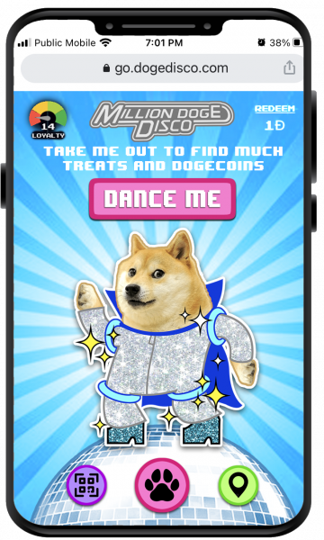 Doge Disco Game Screen